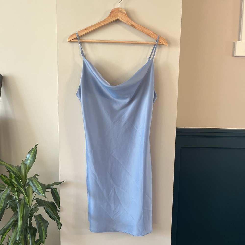 Elegant Light Blue Slip Dress